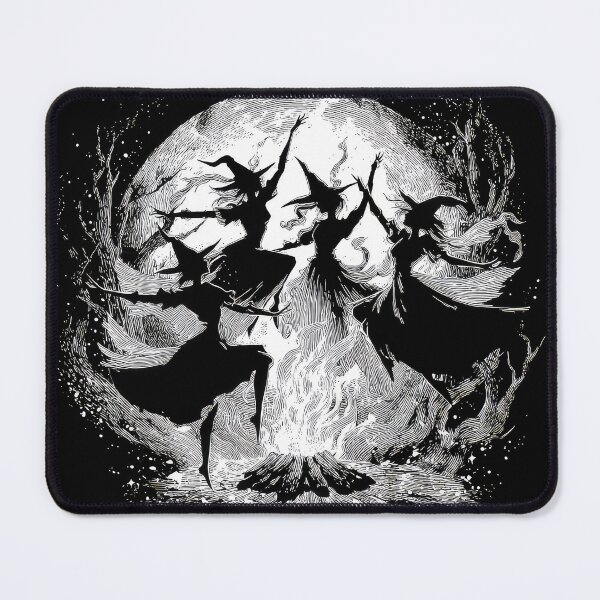 Item preview, Halloween witches dancing around a fire pagan wicca art design designed and sold by thewandswant.