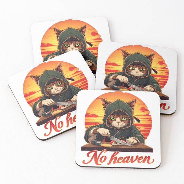 Item preview, Samurai Cat Sushi Master – No Heaven funny t shirt designed and sold by No Heaven.