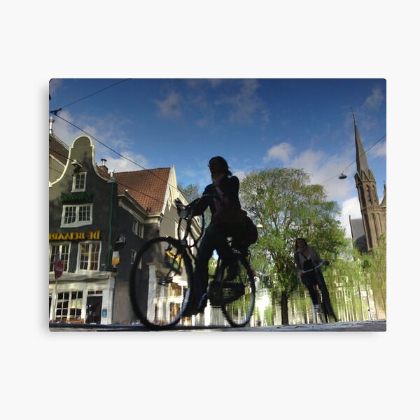 Reflections of Amsterdam - Urban Racer Canvas Print