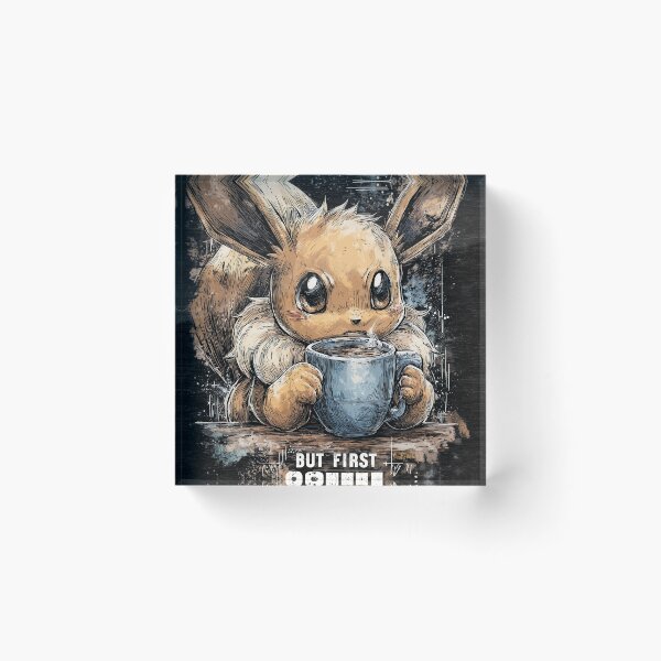 Item preview, Fluffy Eared Brew: But First, Coffee in Morning Evolutions designed and sold by Senpaiwaves.