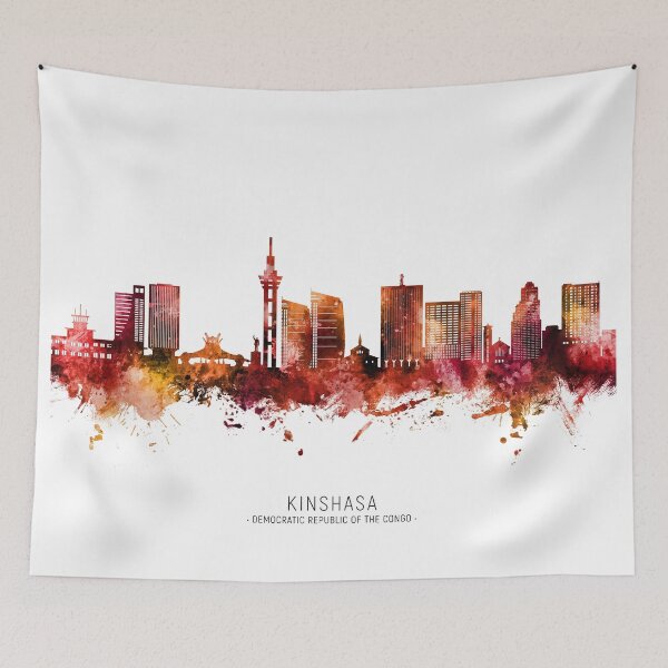 Item preview, Kinshasa Democratic Republic of the Congo Skyline designed and sold by ArtPrints.