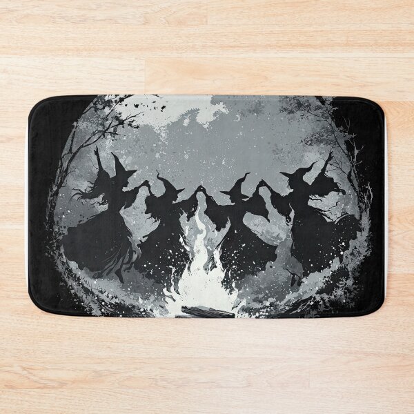 Item preview, Halloween witches dancing around a fire wicca pagan art design designed and sold by thewandswant.