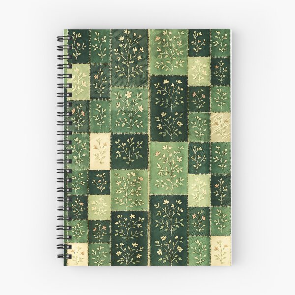 Item preview, Vintage Patchwork Floral Quilt Design - Emerald & Moss Green designed and sold by Hen-C-Art.