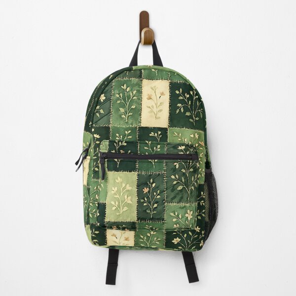 Item preview, Vintage Patchwork Floral Quilt Design - Emerald & Moss Green designed and sold by Hen-C-Art.