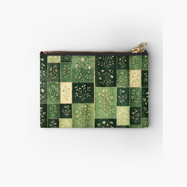 Item preview, Vintage Patchwork Floral Quilt Design - Emerald & Moss Green designed and sold by Hen-C-Art.