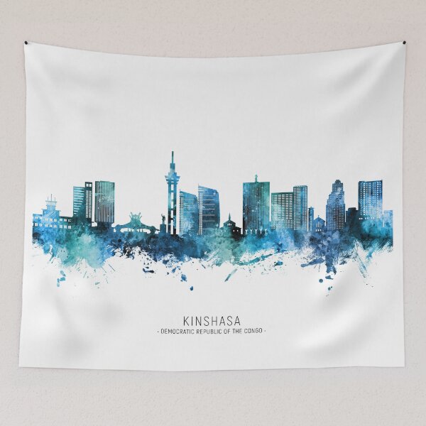 Item preview, Kinshasa Democratic Republic of the Congo Skyline designed and sold by ArtPrints.