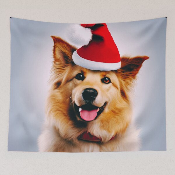Item preview, Dog in a Santa Hat designed and sold by Zofia Sosnecka.