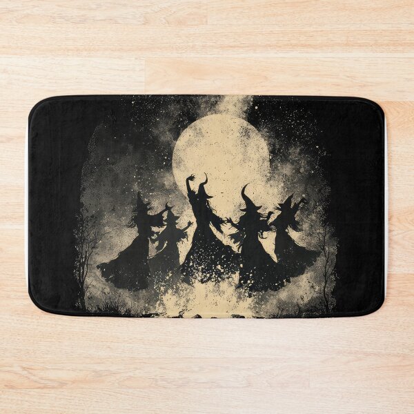 Item preview, Halloween witches dancing around a fire wicca pagan art design designed and sold by thewandswant.