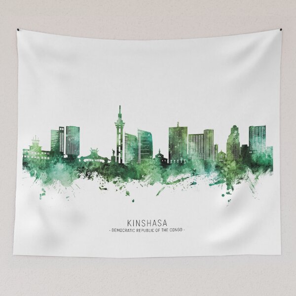 Item preview, Kinshasa Democratic Republic of the Congo Skyline designed and sold by ArtPrints.