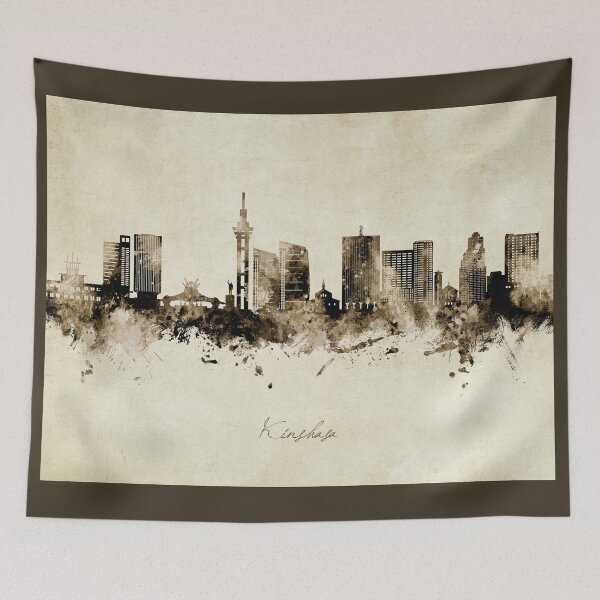 Item preview, Kinshasa Democratic Republic of the Congo Skyline designed and sold by ArtPrints.