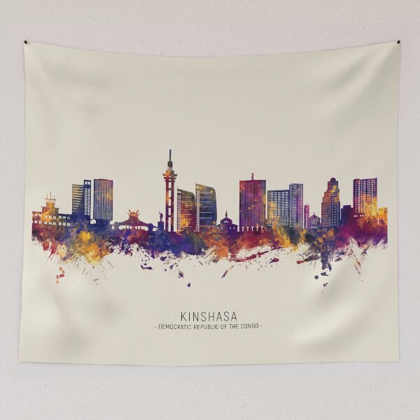 Item preview, Kinshasa Democratic Republic of the Congo Skyline designed and sold by ArtPrints.