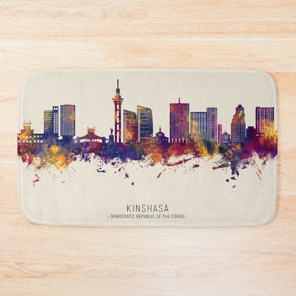 Item preview, Kinshasa Democratic Republic of the Congo Skyline designed and sold by ArtPrints.