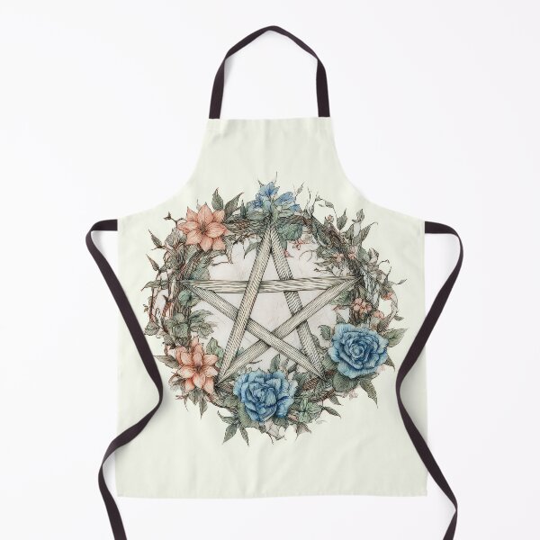Item preview, Pagan Wicca Floral Pentagram art design designed and sold by thewandswant.