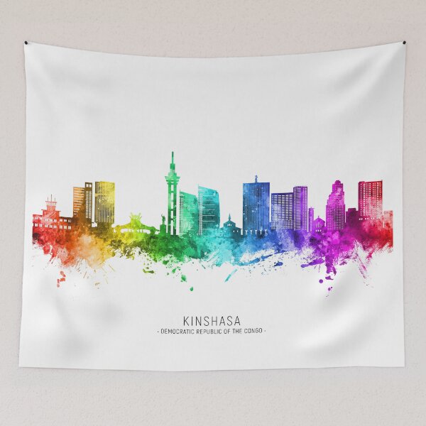 Item preview, Kinshasa Democratic Republic of the Congo Skyline designed and sold by ArtPrints.