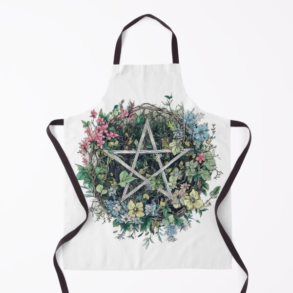 Item preview, Pagan Wiccan Floral Pentagram art design designed and sold by thewandswant.