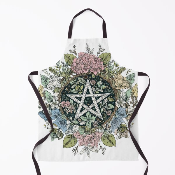 Item preview, Wicca Pagan Floral Pentagram art design designed and sold by thewandswant.