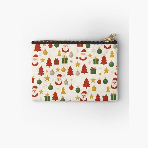 Item preview, Bright Christmas Pattern – Santa, Trees, and Gifts in Paper Cut Style designed and sold by Wild-way Art.