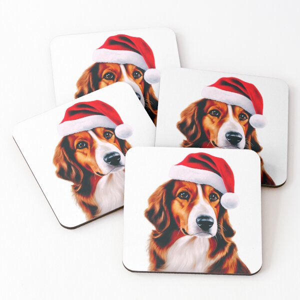 Item preview, Dog in a Santa Hat designed and sold by Zofia Sosnecka.