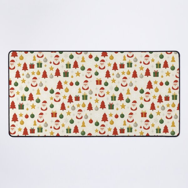 Item preview, Bright Christmas Pattern – Santa, Trees, and Gifts in Paper Cut Style designed and sold by Wild-way Art.
