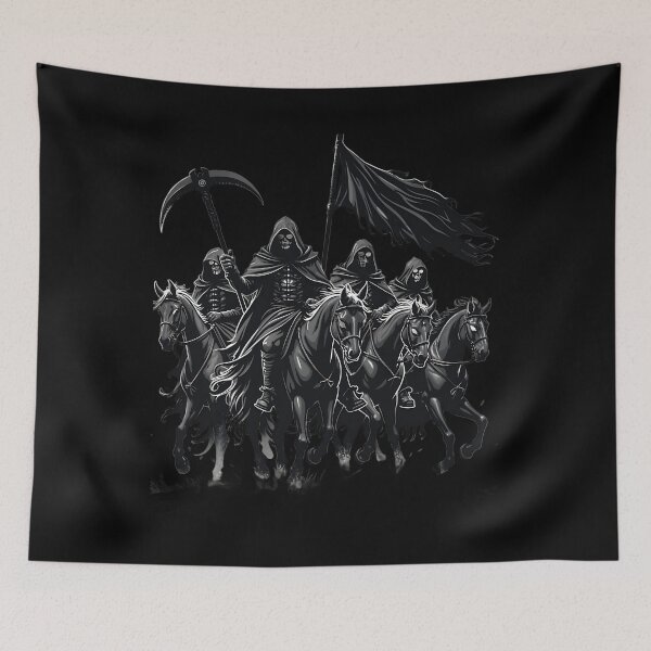 Item preview, The Four Horsemen – Apocalyptic Dark Fantasy Art designed and sold by ydhlsdpk97.