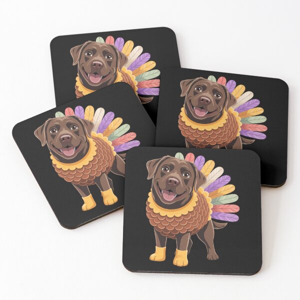 Item preview, Chocolate Lab Turkey Funny Thanksgiving Animal Dog Canine designed and sold by brynatshop.