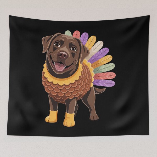 Item preview, Chocolate Lab Turkey Funny Thanksgiving Animal Dog Canine designed and sold by brynatshop.