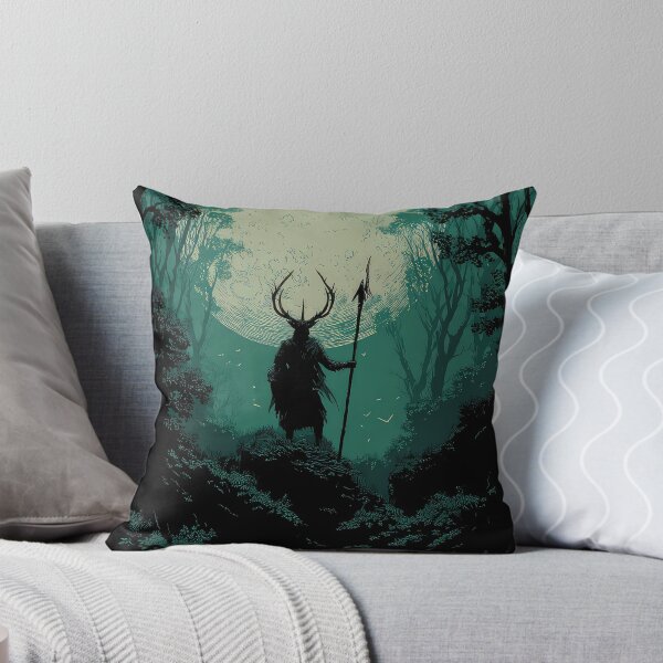 Item preview, Antlered Man Holding staff Wicca Pagan Design designed and sold by thewandswant.