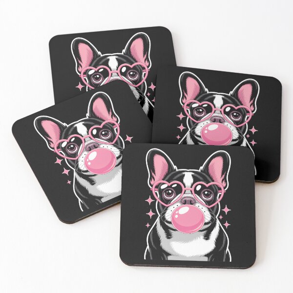 Item preview, French Bulldog Bubblegum Cute Pink Heart Dog designed and sold by brynatshop.