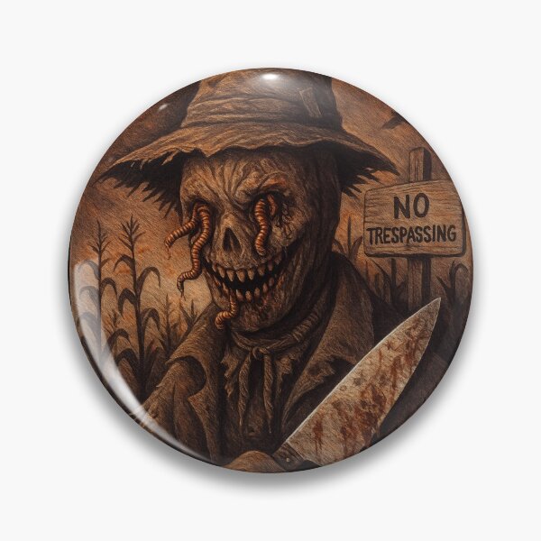 Item preview, No Trespassing Scarecrow — Rotting Harvest Horror in the Cornfield designed and sold by Karo-Vibe87.