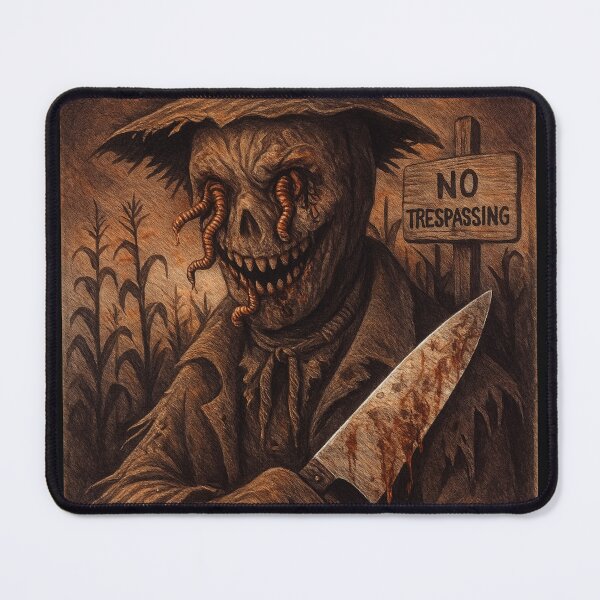 Item preview, No Trespassing Scarecrow — Rotting Harvest Horror in the Cornfield designed and sold by Karo-Vibe87.