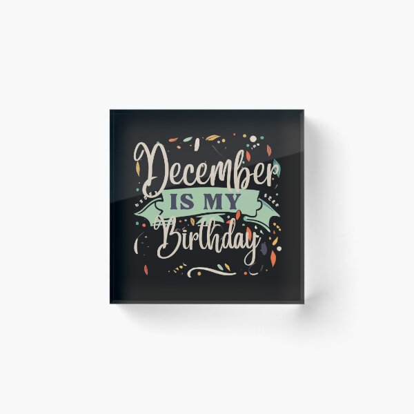 Item preview, December Is My Birthday Typography Illustration – Festive Birthday Month Design designed and sold by Cultradesign.