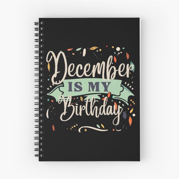 Item preview, December Is My Birthday Typography Illustration – Festive Birthday Month Design designed and sold by Cultradesign.