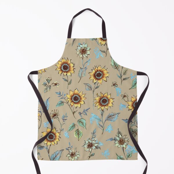 Item preview, Vintage style sunflowers designed and sold by Nice-patterns.