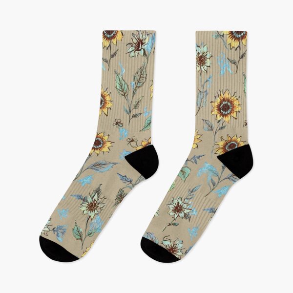 Item preview, Vintage style  sunflowers designed and sold by Nice-patterns.