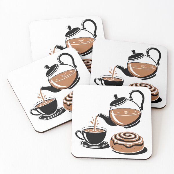 Item preview, Tea Pouring with Cinnamon Roll designed and sold by jkrphoto.