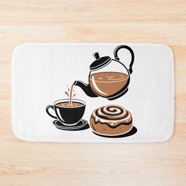 Item preview, Tea Pouring with Cinnamon Roll designed and sold by jkrphoto.