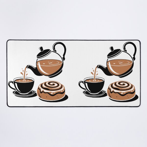 Item preview, Tea Pouring with Cinnamon Roll designed and sold by jkrphoto.