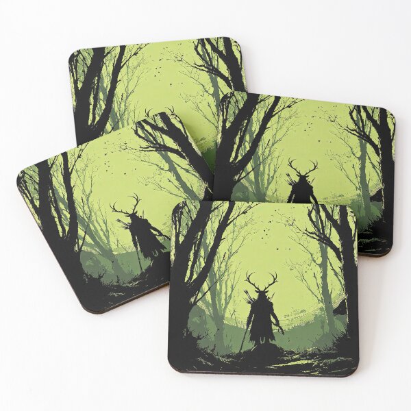 Item preview, Antlered man holding a staff wicca pagan art design designed and sold by thewandswant.