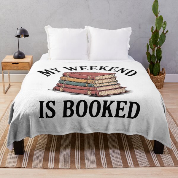 Artikelvorschau, My Weekend Is Fully Booked - Funny Book Lover Reading Quote entworfen und verkauft von Love Between Pages.
