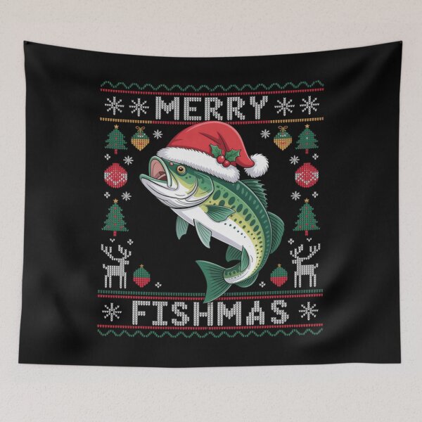 Item preview, Merry Fishmas Fishing Christmas Ugly designed and sold by SlogariArt.