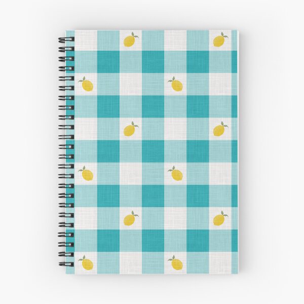 Item preview, Lemons on Aqua Turquoise & White Gingham Plaid designed and sold by piptompatternco.