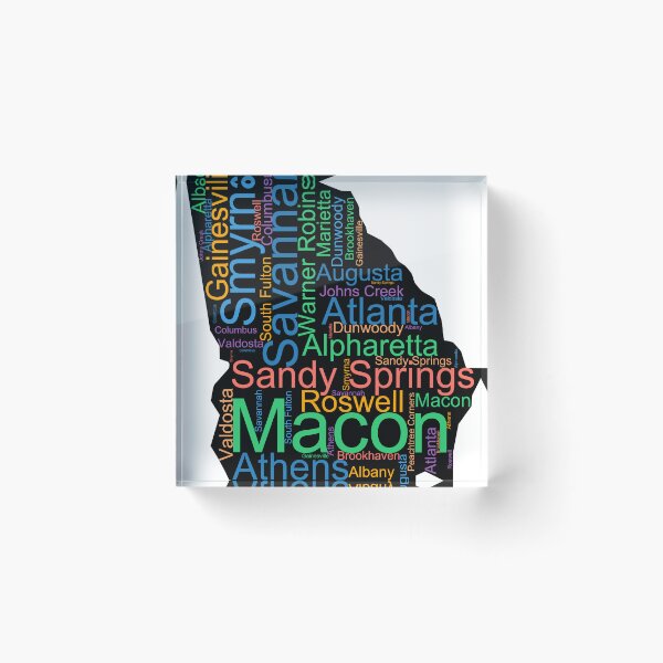 Item preview, Georgia Word Art With Cities designed and sold by TheIconSmith.
