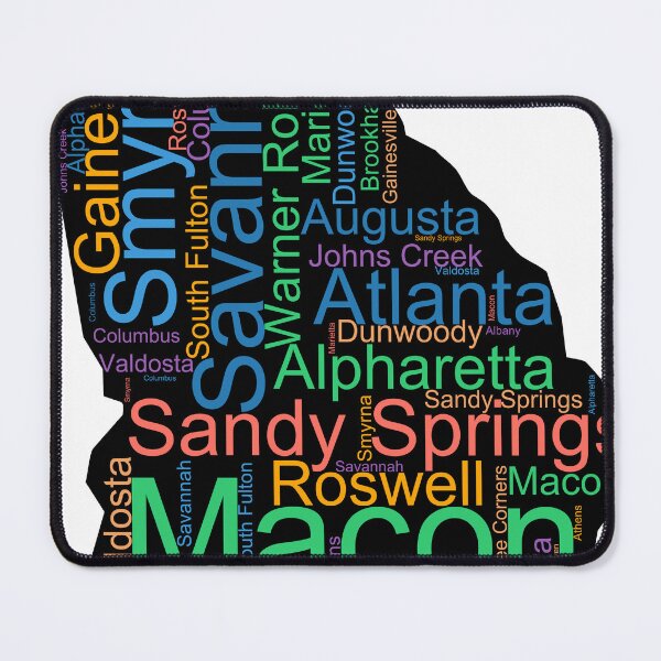 Item preview, Georgia Word Art With Cities designed and sold by TheIconSmith.