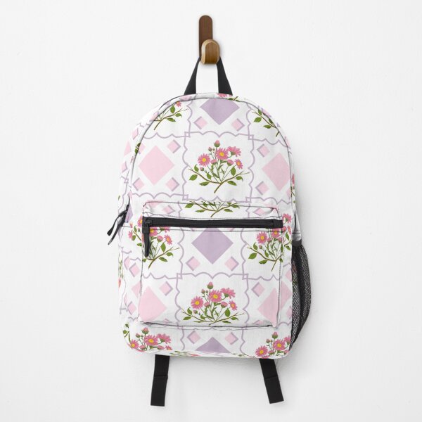 Item preview, Geometric Floral Seamless Pattern with Pink Daisy Bouquets designed and sold by Alynek-Design.