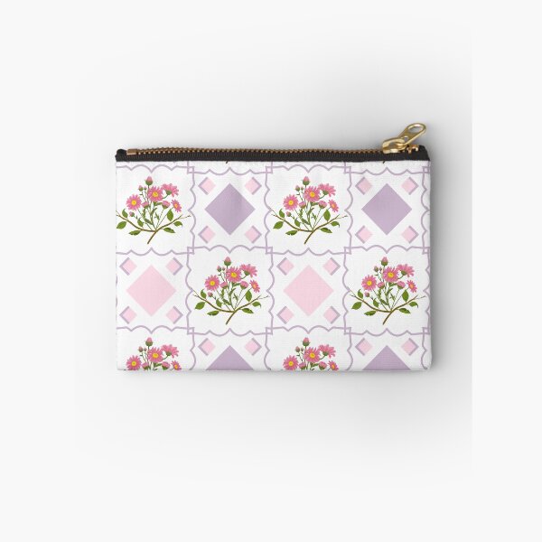 Item preview, Geometric Floral Seamless Pattern with Pink Daisy Bouquets designed and sold by Alynek-Design.