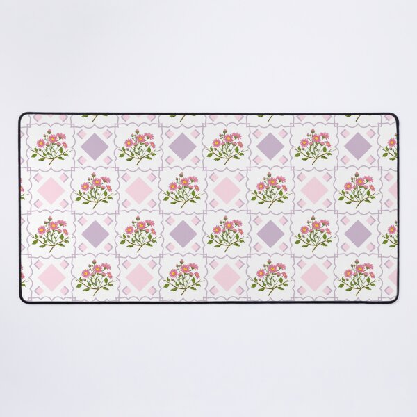 Item preview, Geometric Floral Seamless Pattern with Pink Daisy Bouquets designed and sold by Alynek-Design.