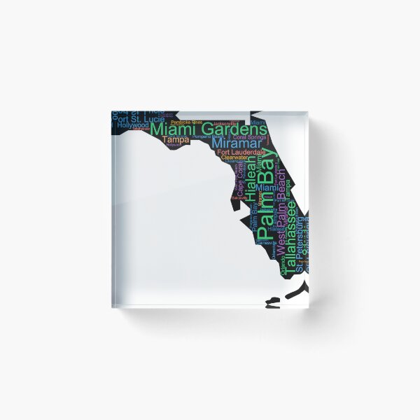 Item preview, Florida Word Art With Cities designed and sold by TheIconSmith.