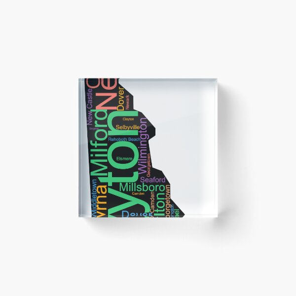 Item preview, Delaware Word Art With Cities designed and sold by TheIconSmith.