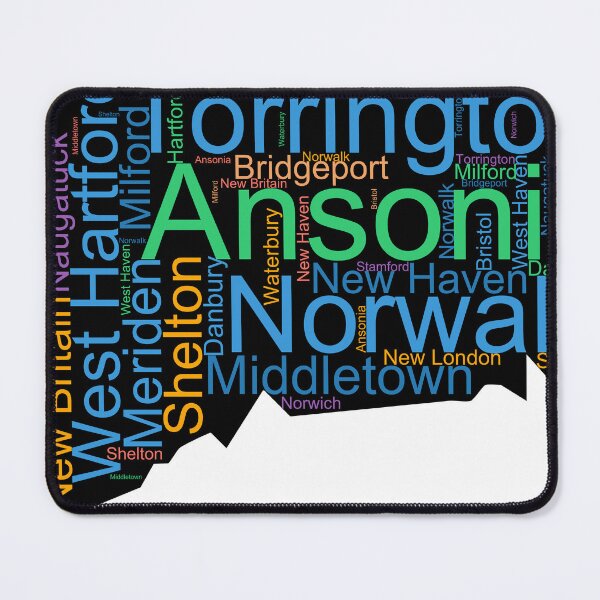 Item preview, Connecticut Word Art With Cities designed and sold by TheIconSmith.