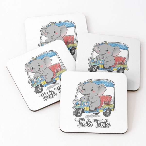 Item preview, Elephant Tuk Tuk Ride T-Shirt | Kawaii Thai Travel Sketch Art designed and sold by loccotown168.